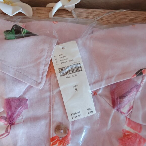 NWT Maeve Candy Printed Buttondown Mini Dress 2 - Picture 5 of 5